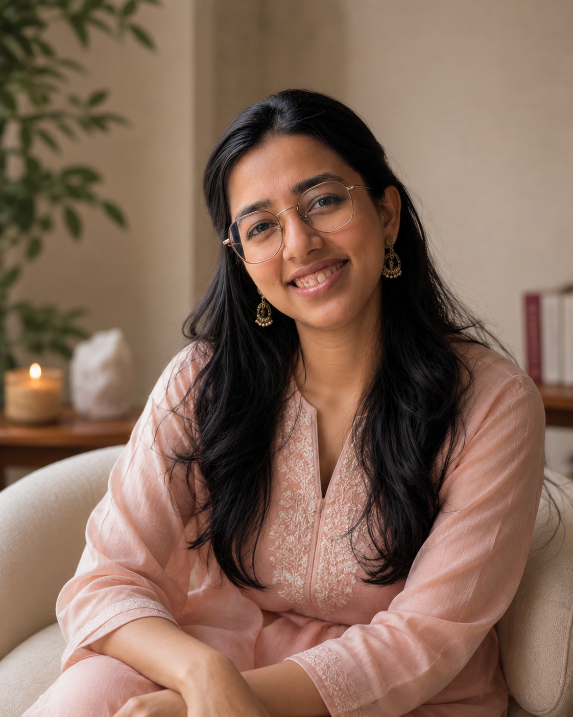 Portrait of Vismaya S. S., energy healer and transformation coach